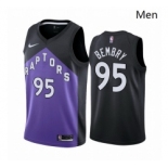 Men Toronto Raptors #95 DeAndre 27 Bembry Purple NBA Swingman 2020 21 Earned Edition Jersey