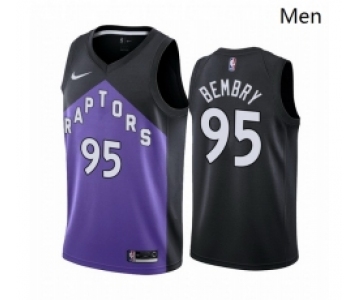 Men Toronto Raptors #95 DeAndre 27 Bembry Purple NBA Swingman 2020 21 Earned Edition Jersey