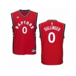 Men's Adidas Toronto Raptors #0 Jared Sullinger Authentic Red Road NBA Jersey