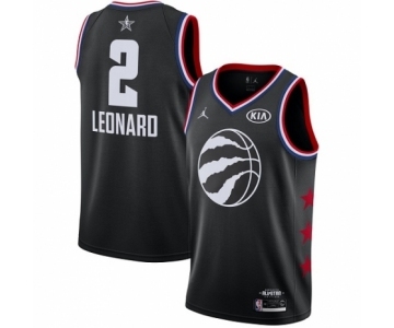 Men's Jordan Toronto Raptors #2 Kawhi Leonard Swingman Black 2019 All-Star Game Basketball Jersey