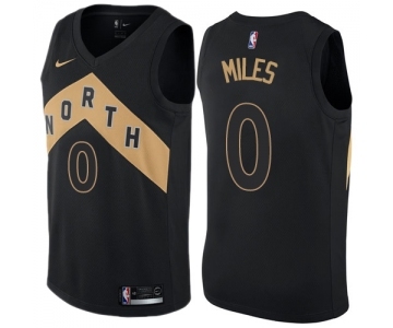 Men's Nike Toronto Raptors #0 C.J. Miles Swingman Black NBA Jersey - City Edition