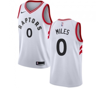 Men's Nike Toronto Raptors #0 C.J. Miles Swingman White NBA Jersey - Association Edition