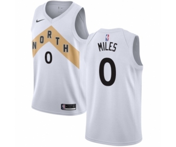 Men's Nike Toronto Raptors #0 C.J. Miles Swingman White NBA Jersey - City Edition