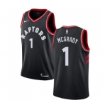 Men's Nike Toronto Raptors #1 Tracy Mcgrady Swingman Black Alternate NBA Jersey Statement Edition