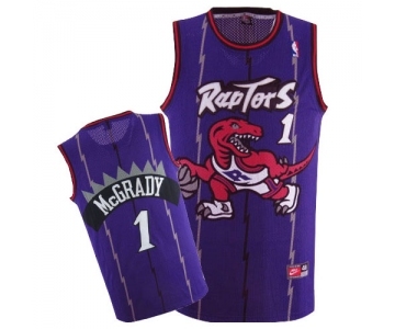 Men's Nike Toronto Raptors #1 Tracy Mcgrady Swingman Blue Throwback NBA Jersey