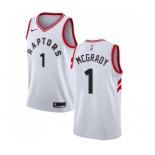 Men's Nike Toronto Raptors #1 Tracy Mcgrady Swingman White NBA Jersey - Association Edition