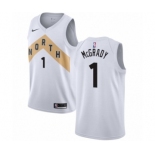 Men's Nike Toronto Raptors #1 Tracy Mcgrady Swingman White NBA Jersey - City Edition