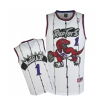 Men's Nike Toronto Raptors #1 Tracy Mcgrady Swingman White Throwback NBA Jersey