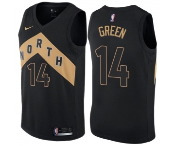 Men's Nike Toronto Raptors #14 Danny Green Swingman Black NBA Jersey - City Edition