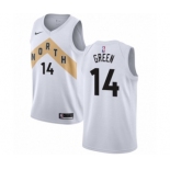 Men's Nike Toronto Raptors #14 Danny Green Swingman White NBA Jersey - City Edition