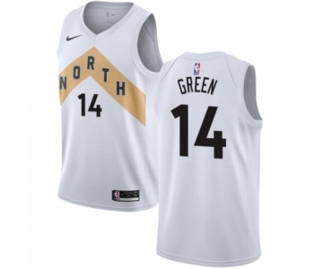 Men's Nike Toronto Raptors #14 Danny Green Swingman White NBA Jersey - City Edition