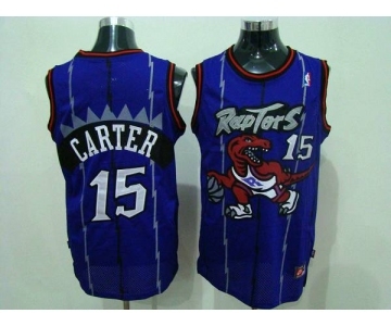 Men's Nike Toronto Raptors #15 Vince Carter Authentic Purple Throwback NBA Jersey