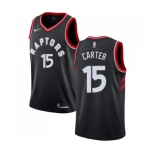 Men's Nike Toronto Raptors #15 Vince Carter Swingman Black Alternate NBA Jersey Statement Edition