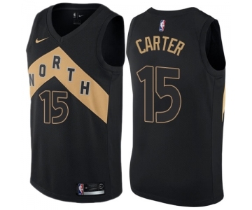 Men's Nike Toronto Raptors #15 Vince Carter Swingman Black NBA Jersey - City Edition