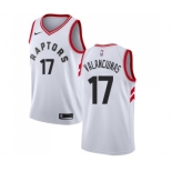 Men's Nike Toronto Raptors #17 Jonas Valanciunas Authentic White NBA Jersey - Association Edition