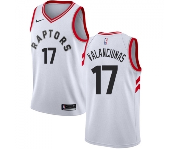 Men's Nike Toronto Raptors #17 Jonas Valanciunas Authentic White NBA Jersey - Association Edition