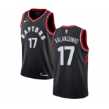 Men's Nike Toronto Raptors #17 Jonas Valanciunas Swingman Black Alternate NBA Jersey Statement Edition