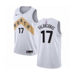 Men's Nike Toronto Raptors #17 Jonas Valanciunas Swingman White NBA Jersey - City Edition