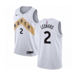 Men's Nike Toronto Raptors #2 Kawhi Leonard Swingman White NBA Jersey - City Edition