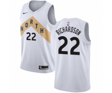 Men's Nike Toronto Raptors #22 Malachi Richardson Swingman White NBA Jersey - City Edition