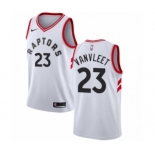 Men's Nike Toronto Raptors #23 Fred VanVleet Authentic White NBA Jersey - Association Edition