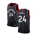 Men's Nike Toronto Raptors #24 Norman Powell Swingman Black Alternate NBA Jersey Statement Edition