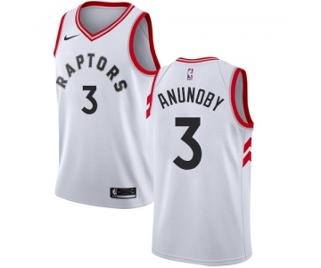 Men's Nike Toronto Raptors #3 OG Anunoby Swingman White NBA Jersey - Association Edition