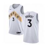 Men's Nike Toronto Raptors #3 OG Anunoby Swingman White NBA Jersey - City Edition