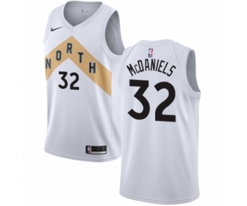 Men's Nike Toronto Raptors #32 KJ McDaniels Swingman White NBA Jersey - City Edition