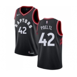 Men's Nike Toronto Raptors #42 Jakob Poeltl Swingman Black Alternate NBA Jersey Statement Edition