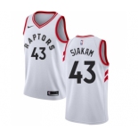 Men's Nike Toronto Raptors #43 Pascal Siakam Swingman White NBA Jersey - Association Edition