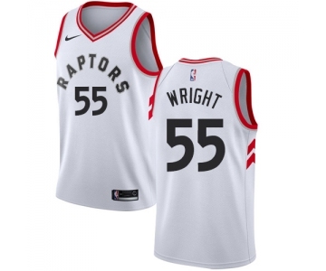 Men's Nike Toronto Raptors #55 Delon Wright Swingman White NBA Jersey - Association Edition