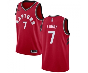 Men's Nike Toronto Raptors #7 Kyle Lowry Swingman Red Road NBA Jersey - Icon Edition