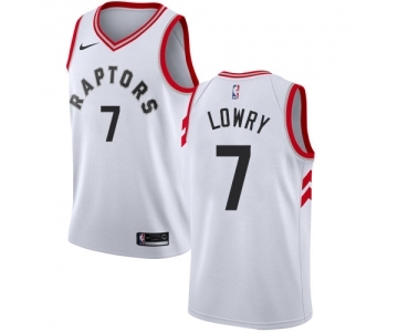 Men's Nike Toronto Raptors #7 Kyle Lowry Swingman White NBA Jersey - Association Edition