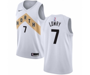 Men's Nike Toronto Raptors #7 Kyle Lowry Swingman White NBA Jersey - City Edition