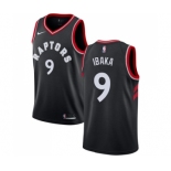 Men's Nike Toronto Raptors #9 Serge Ibaka Swingman Black Alternate NBA Jersey Statement Edition