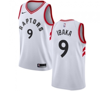 Men's Nike Toronto Raptors #9 Serge Ibaka Swingman White NBA Jersey - Association Edition