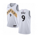 Men's Nike Toronto Raptors #9 Serge Ibaka Swingman White NBA Jersey - City Edition