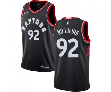 Men's Nike Toronto Raptors #92 Lucas Nogueira Swingman Black Alternate NBA Jersey Statement Edition