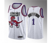 Men's Toronto Raptors #1 Gradey Dick White 2023 Draft Classic Edition Stitched Basketball Jersey