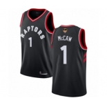 Men's Toronto Raptors #1 Patrick McCaw Authentic Black 2019 Basketball Finals Bound Jersey Statement Edition