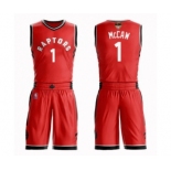 Men's Toronto Raptors #1 Patrick McCaw Authentic Red 2019 Basketball Finals Bound Suit Jersey - Icon Edition