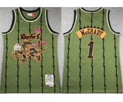 Men's Toronto Raptors #1 Tracy McGrady Green 1998-99 Throwback Stitched Jersey