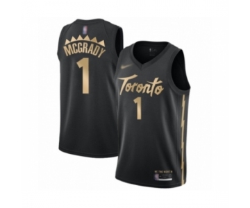 Men's Toronto Raptors #1 Tracy Mcgrady Swingman Black Basketball Jersey 2019-20 City Edition