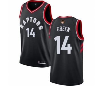 Men's Toronto Raptors #14 Danny Green Authentic Black 2019 Basketball Finals Bound Jersey Statement Edition