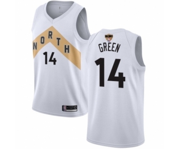 Men's Toronto Raptors #14 Danny Green Authentic White 2019 Basketball Finals Bound Jersey - City Edition