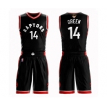 Men's Toronto Raptors #14 Danny Green Swingman Black 2019 Basketball Finals Bound Suit Jersey Statement Edition