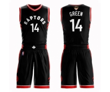 Men's Toronto Raptors #14 Danny Green Swingman Black 2019 Basketball Finals Bound Suit Jersey Statement Edition