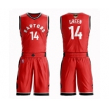 Men's Toronto Raptors #14 Danny Green Swingman Red 2019 Basketball Finals Bound Suit Jersey - Icon Edition