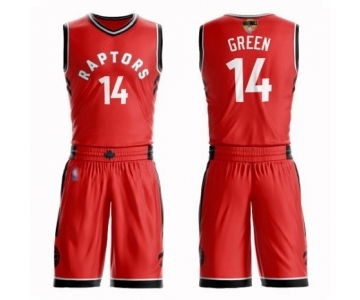 Men's Toronto Raptors #14 Danny Green Swingman Red 2019 Basketball Finals Bound Suit Jersey - Icon Edition